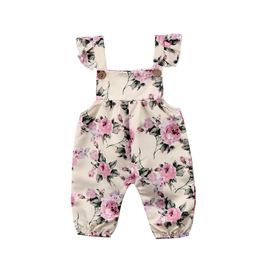 Peuter babymeisjes bloemband romper geboren kinderen mouwloze jumpsuit playsuit outfit kleding 220525