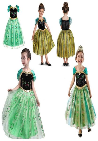 Vestidos de princesa para niñas pequeñas, vestidos de Anna, disfraz para niñas, fiesta, concurso de belleza, baile de Navidad, ropa informal 8277943