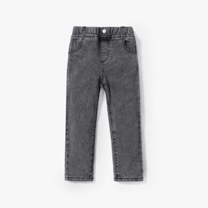 Peuterjongen Casual elasticeerde denim jeans geschikt zomerseizoen zacht en comfortabel perfect voor uitstapjes L2405