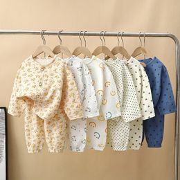 Enfant en bas âge garçon vêtements printemps été filles vêtements ensemble bébé fille pyjamas enfants vêtements de nuit garçons Homewear tenues pour bébés 240313