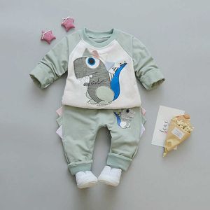 Toddler Boy Fall tenue dinosour 2pcs Vêtements Set Fashion Petit garçons Cotton Casual Wear pour filles 210529