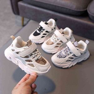 Peuter Jongen Luxe Designer Schoenen 2021 Nieuwe Mode Hoge Kwaliteit Meisjes Sneakers Kids Bebes Loopschoenen Kinder Wandelschoenen G220308