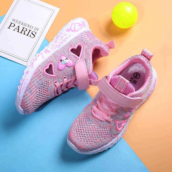 zapatos para niños pequeños chicas chicas zapatillas de primavera zapatos de primavera tenis para niños niñas pequeñas deportes transpirables y corriendo rosa púrpura 220115