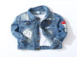 Peuter Jongens Denim Jas Kinderkleding Lente 2019 Kinderen Lange Mouw Gebroken Gat Jas Baby Meisje Jaqueta Jeans Infantil CascosMX8640806