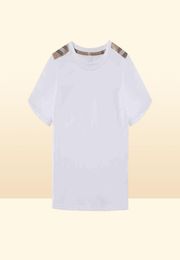 Toddler Boys Summer White T Shirts For Girls Child Designer Brand Boutique Kinderkleding Groothandel Luxe Tops Kleding AA2203166969200