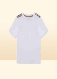 Toddler Boys Summer White T Shirts For Girls Child Designer Brand Boutique Kinderkleding Groothandel Luxe Tops Kleding AA2203163116942