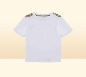 Toddler Boys Summer White T-shirts For Girls Child Designer Brand Boutique Kids Clothing Wholesale Luxury Tops Vêtements AA2203163228156