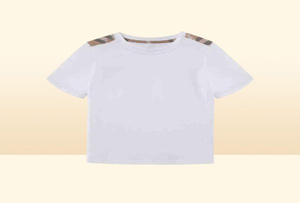 Toddler Boys Summer White T-shirts For Girls Child Designer Brand Boutique Kids Clothing Wholesale Luxury Tops Vêtements AA2203166995076