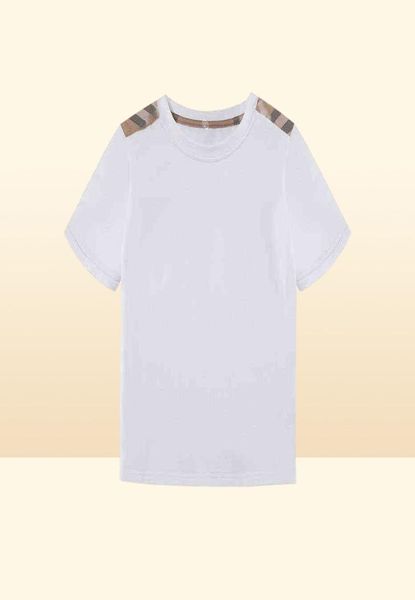 Toddler Boys Summer White T-shirts For Girls Child Designer Brand Boutique Kids Clothing Wholesale Luxury Tops Vêtements AA2203166969200