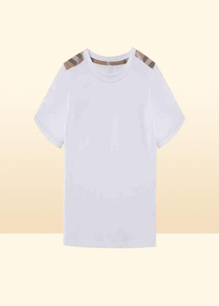Toddler Boys Summer White T-shirts For Girls Child Designer Brand Boutique Kids Clothing Wholesale Luxury Tops Vêtements AA2203163116942