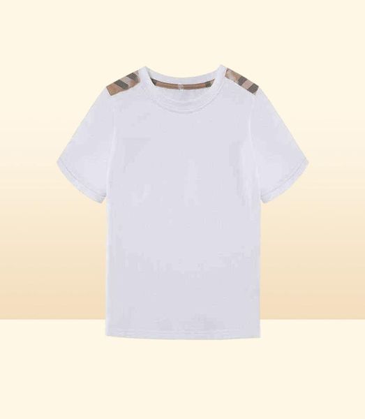 Toddler Boys Summer White T-shirts For Girls Child Designer Brand Boutique Kids Clothing Wholesale Luxury Tops Vêtements AA2203161266679