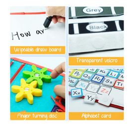 Toddler Busy Board Montessori Learning Sensory Early Education Tyt pour développer des compétences de base Dressing Counting Words Spelling