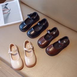 Zapatos planos de cuero Pu para niños pequeños, Mary Janes de otoño, todo fósforo, 22-31, tres colores, flexibles, cómodos, para niñas escolares, 240226
