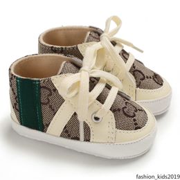 Mocassins de Sport classiques à semelle souple en coton pour bébés de 0 à 18 mois, chaussures décontractées pour premiers pas, garçons et filles