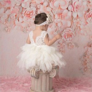 Enfant en bas âge fille bébé vêtements robes 1 an anniversaire baptême dentelle filles robe en tulle enfants infantile fête gâteau Smash tenue 220426