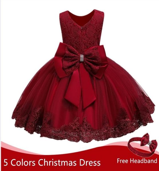 Robe de noël pour petites filles, Tutu rouge, robes d'anniversaire de 1 an, robe de baptême pour tout-petits CX2006033797742