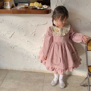 Peuter Girl Lolita Prinses Jurken Kinderen Koreaanse Frock Baby Meisjes Verjaardag Roze Dress Up Infant Cotton Vestidos 210615