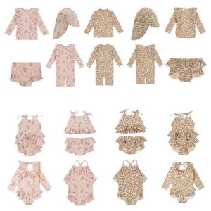 Peuter meisjes jongens zwemmen pakken nieuwe zomer ks merk baby hawaii kleren kinderen bloemen badmode kinderen zwempakken schattige bikini p230331