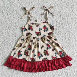 Vestidos para niñas para niños pequeños Correas Sandía ropa de verano Ruffles Boutique Baby Dress Girl Girl Baby Dress