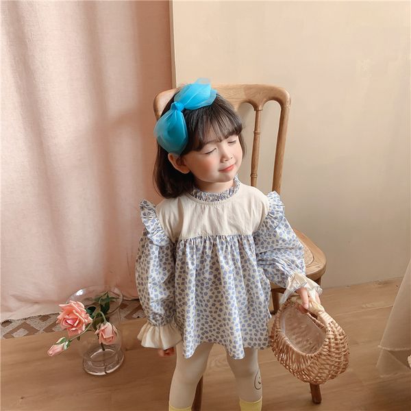 Enfant en bas âge filles vêtements pour enfants chemisier à fleurs printemps nouveau bébé mignon chemises coréennes pour bébé anniversaire filles vêtements pour enfants chemises