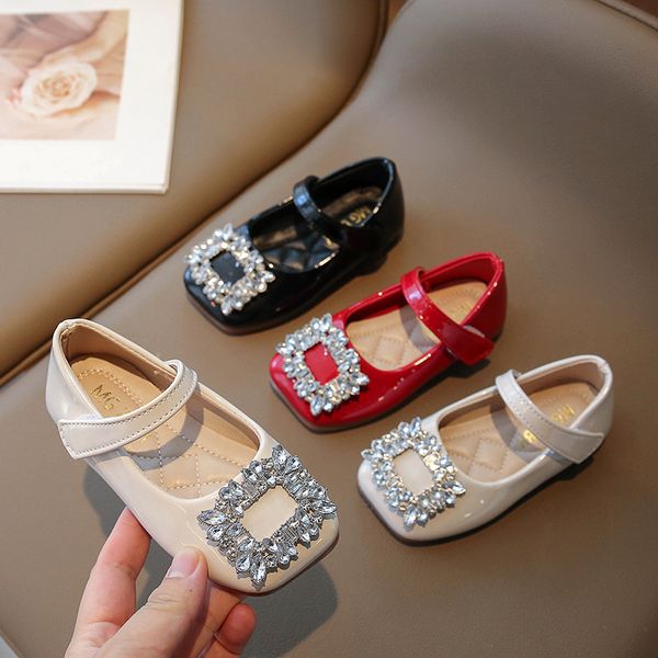 Chaussures de princesse en cuir PU pour petites filles, chaussures simples de danse pour fête de mariage, taille 21-35