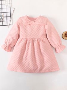 Robe matelassée à manches volantées pour petites filles SHE