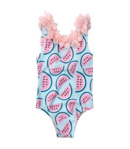 Peuter baby babymeisjes watermeloen zwempak zwemkleding zwembikini onepiece bodysuit zwemkleding voor 04 jaar meisje 20206359044