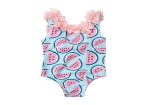 Peuter baby babymeisjes watermeloen zwempak zwemkleding zwembikini onepiece bodysuit badkleding voor 04 jaar meisje 20204975075