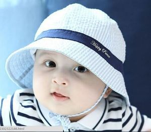 Enfant en bas âge infantile chapeau de soleil été en plein air bébé garçon fille chapeaux soleil plage seau chapeau rayé coton bébé bassin cap 3 couleurs
