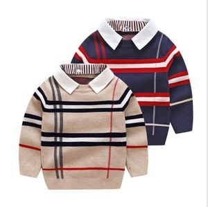 Toddler Kid Baby Boys Sweater Automne Hiver Vêtements chauds tricotés tricot tricots Enfants Pull 2-7T