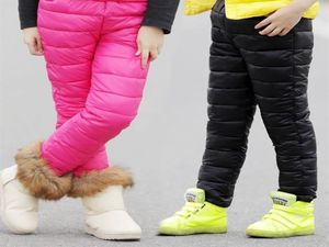 Peuter Kid Jongens Meisjes Winterbroek Russische Gewatteerde Dikke Warme Broek Waterdichte Skibroek 9 10 12 Jaar Elastische Taille Legging 209219422