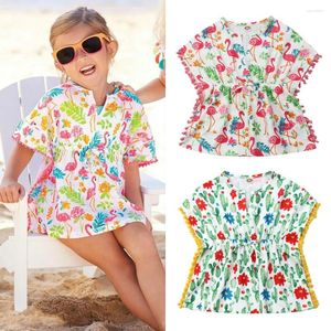 Toddler Kids Baby Girls Cotton Linen Beach Robon