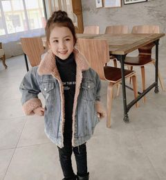 Peuter Kids Baby Girls Tops Shirt Warm Jacket Denim Coat Winter Outfits Set Long Sleeve Solid Single Single Breasted Girls Coats 2019 T12380730