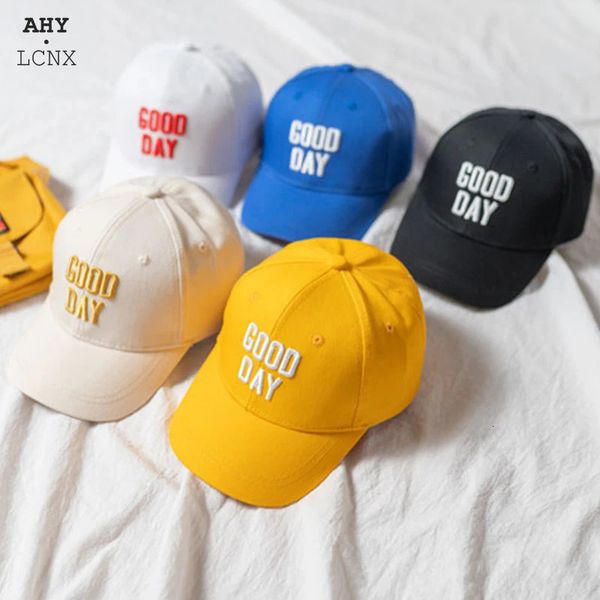 Toddler Kids Baseball CAP LETTRE CORÉAN EMPRODURE GUBLE GILLE PRINTEMP SUMME A réglable Hip Hop Baby Sun Hat Children Caps 240315