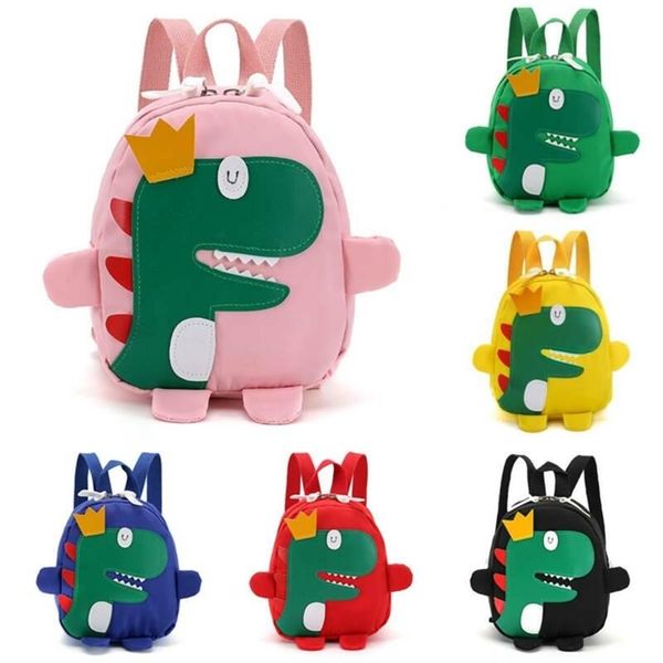 Enfant en bas âge enfants filles dessin animé mignon dinosaure sac à dos fermeture éclair épaule sac d'école sac à dos 211025