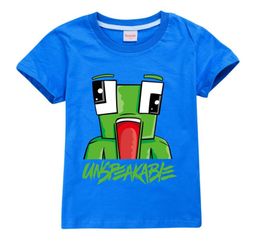 Peuter Kids Youtuber Vlogger Mode T-shirt Katoenen Tops Tees voor Tiener Jongen Meisje Blauw Rood1762763