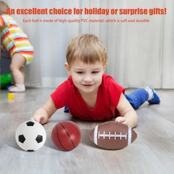 Toddler Outdoor Sports Soccer Boll pour enfants Sports Ball Toys Basketball Football Basketball Football Rugbyball Toy for Children