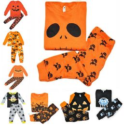 Pyjama Cosplay pour bébés filles et garçons, Costume de citrouille d'halloween, vêtements de nuit pour enfants, ensembles de meubles