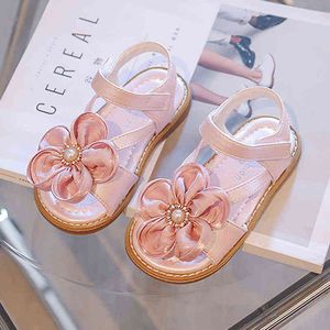 Enfant en bas âge sandales fille été filles chaussures mode fleur sandales romaines étudiant décontracté fond souple plage sandales bébé fille chaussures G220523