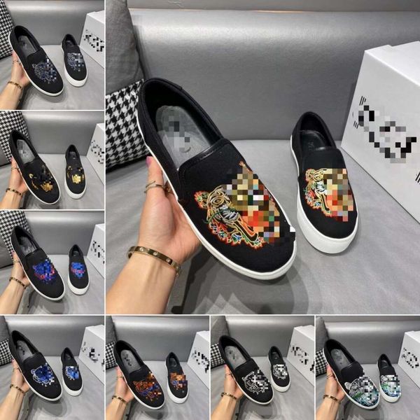 Zapatos para niños Tigre Casual Negro Rojo Diseñador Mocasines Mujeres Caminar Ocio Zapatos Keno Mocasines para hombre Corredor al aire libre Zapatillas de deporte para mujer 723 Nuevo estilo Moda