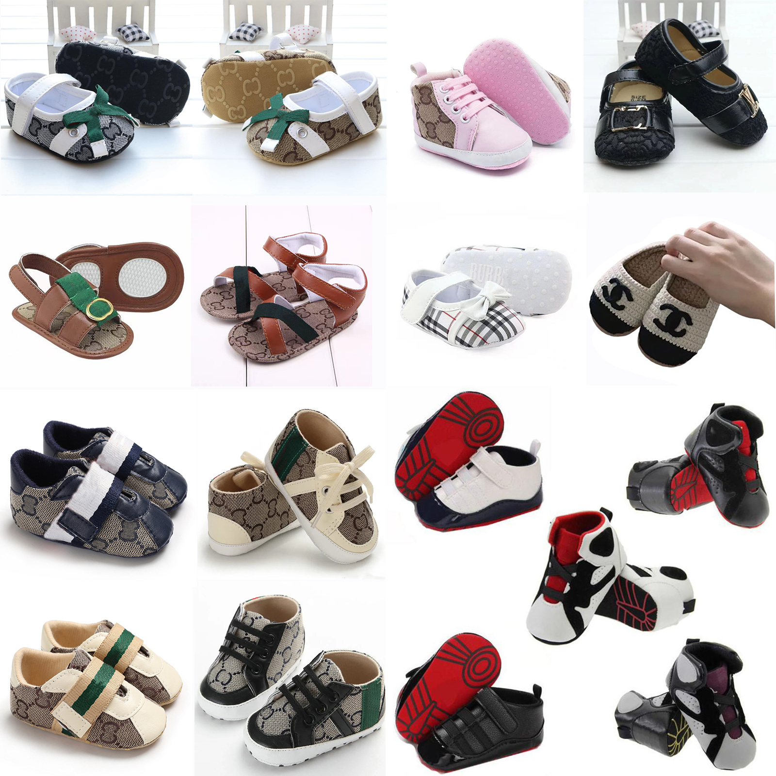 Kleinkind -Sneaker Baby First Walkers Schuhe Jungen Mädchen Sneakers Kinder Anti -Drop -Soft -Sportschuhe mit Anti -Slip -Wanderschuhen