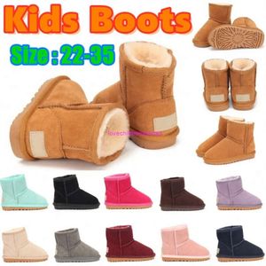 Botas para niños pequeños Botas de nieve de diseñador para niños 3352 Bebés australianos Niñas Niños Bota cálida Zapato juvenil de cuero Botines de invierno