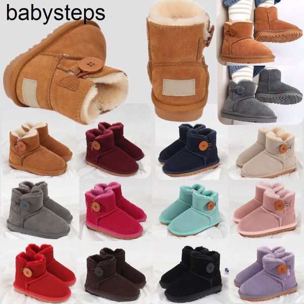 Bottes pour enfants en bas âge Australie Botte de neige classique Jeunes garçons Filles Bottines d'hiver Noir Châtaigne Gris Rouge Enfant Australien Designer Shoes23ss