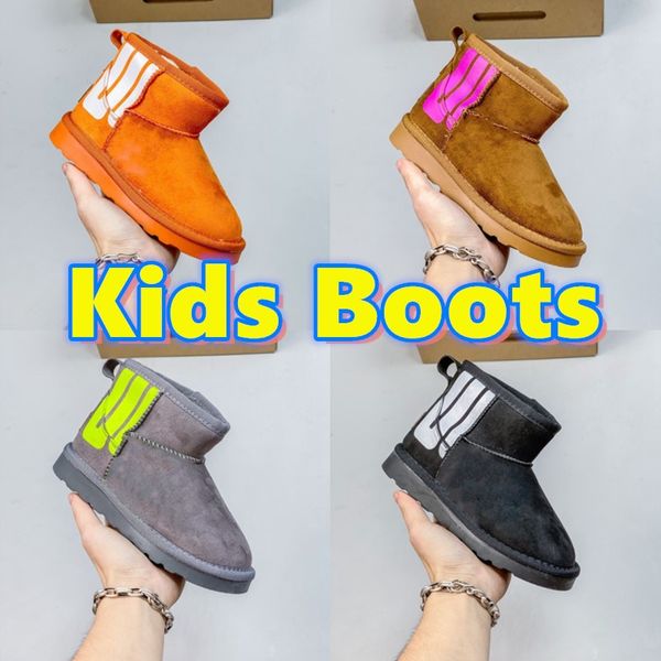 Tout-petits enfants Bottes botte chaude australienne filles classiques garçons neige arc chaussures jeunesse Mini uggi uggly sneaker designer chaussure
