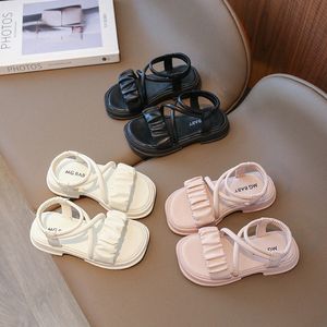 Toddlers Kids Sandals Baby Shoe Girls Designer Kid Black Pink White Kid Enfants Childrens Desert Shoes Taille 26-35 J30L #