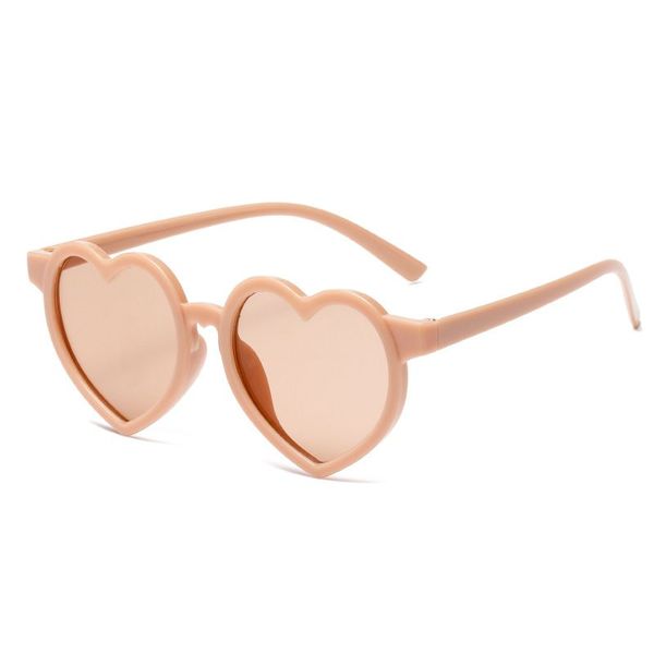 Les tout-petits aiment les lunettes de soleil en forme de coeur UV400 Protection Vintage Unisexe Eyeglass Fashion Migne Sweet Children Sun Glasse