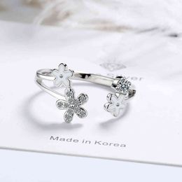 Anillos de dedo de flor de Margarita de moda Todorova para mujer regalo ajustable deslumbrante CZ anillo boda compromiso joyería G1125