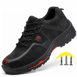 Puntera y entresuela de acero Hombres Zapatos de trabajo de seguridad a prueba de pinchazos Calzado de trabajo indestructible Botas de hombre transpirables Y200915