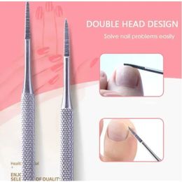 Teen Nagelvijl Voet Nagelverzorging Haak Ingegroeide Double Ended Ingegroeide Teen Correctie Lifter Bestand Manicure Pedicure Teennagels Schoon Gereedschap