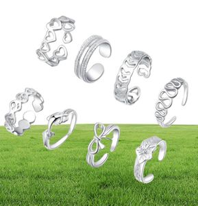 Boultures de corps des orteils Bijoux de corps 8 pièces Small Tail Bow Dolphin Love Shape Hawaiian Jewelry GQelq Toe Rings3713113